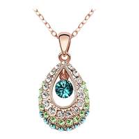 YOUR-D绝美水晶项链-天竺公主-孔雀蓝