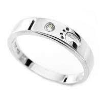 YOUR-DS925纯银戒指 情侣对戒 爱的足迹指环 情侣戒指-男款