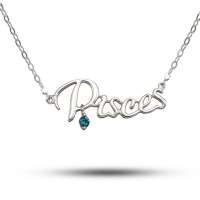 YOUR-DS925银星座字母项链—双鱼座