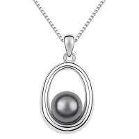 YOUR-D奥地利珍珠项链--守护天使(深灰)