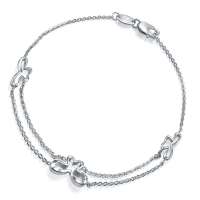 周生生 Pt950铂金蝴蝶手链 17厘米 46366b (3.39克)