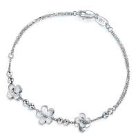 周生生 Pt950铂金花仔手链 17厘米 49733b (3.6克)