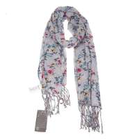 kenmont 凯蒙特 小碎花围巾 田园风 针织围巾KM-1861-14（浅蓝）