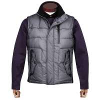 MasaMaso玛萨玛索男装 围脖立领 户外时尚风格 灰色 羽绒服背心1944(灰色 54)