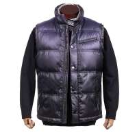 MasaMaso玛萨玛索男装 紫黑格 羽绒背心1987(紫黑 46)