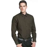 MasaMaso玛萨玛索男装 6CM时尚翻领 经典格纹 长袖衬衫6136(橄榄绿/红色/BUBERRY 40)