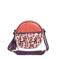 Teenmix 天美意2012年秋季红色PU配豹点毛绒布小斜挎包6003AD F