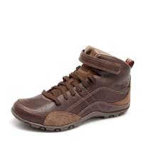 Cat 卡特春夏棕色头层牛皮女低靴P304889 40