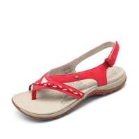 Merrell 迈乐2012年红色头层牛皮休闲凉鞋女鞋R389130 36