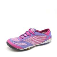 Merrell 迈乐2012年玫红色合成革/织物赤足跑鞋女鞋R389538 40