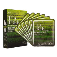 美肌魔盒茶树精油面膜(5片+送1片)22g/片(控油清痘)