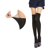 静佳Jcode 过膝拼接美腿袜—竖纹 纤细美腿 完美肤质