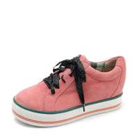 Teenmix 天美意秋季时尚休闲反毛皮松糕鞋粉红色6AR21D 38