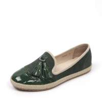 Teenmix 天美意2012深绿色绵羊漆皮女皮鞋6BB33D 39