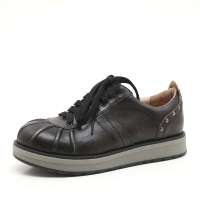 Teenmix 天美意TEENMIX\\秋季黑染擦色软牛皮女皮鞋(青古铜)6BE23D 38