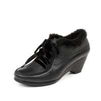 Belle 百丽秋季黑蜡牛皮女鞋666-8A 33