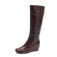 Bata 拔佳冬啡色油蜡羊皮女靴(超软)ARG82R 38