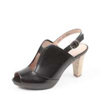 Bata 拔佳2012年春季新品黑色牛皮女鞋ARS26D 36