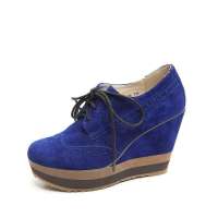 Teenmix 天美意2012秋季兰紫色羊绒面皮女皮鞋6BU24D 36