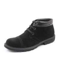 LIONPASS 狮行天下冬季黑色牛?仿真毛绒里靴Y3639U 38