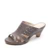 Bata 拔佳2012年夏季新款灰色油蜡牛皮女凉拖鞋ATB20D 36