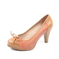 Bata 拔佳2012年春季浅红/棕色羊皮女鞋AUR07D 37