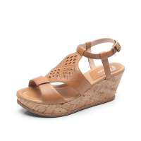 Bata 拔佳2012年夏季新款棕软羊皮女凉鞋AVW04D 35