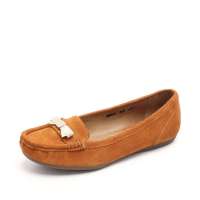 Bata 拔佳2012年秋季橙色绒牛皮女鞋AXG26D 36
