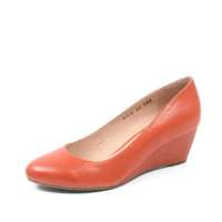 Bata 拔佳2012春橘红色牛皮女鞋AXK13D 36