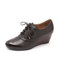 Bata 拔佳2012年秋季深啡牛皮女鞋AXK21D 35