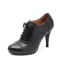 Bata 拔佳2012年秋季黑色牛皮女鞋AXW21D 39