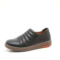 Teenmix 天美意秋季黑色荔纹牛皮女皮鞋CTR23D 36