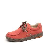 Teenmix 天美意2012秋季简约磨砂皮系带休闲鞋红色CTR28D 35