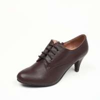 Basto 百思图2012秋季欧美名媛蕾丝系带高跟踝靴啡色TDI43D 36