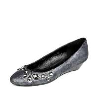 FED 黑底灰蓝贴膜羊绒女鞋 AF071 37.5