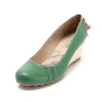 Teenmix 天美意春季绿色牛皮女鞋CYP01D 34