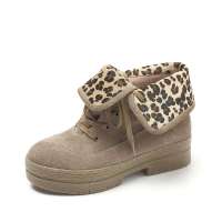 Teenmix 天美意2012秋季灰色牛京女皮靴BK032D 36