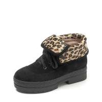 Teenmix 天美意2012秋季黑色牛京女皮靴BK032D 36