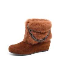 Teenmix 天美意秋季土黄牛?女低靴雪地靴F70-32 35