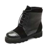 Teenmix 天美意2012秋季黑色牛皮女皮靴019-2D 37