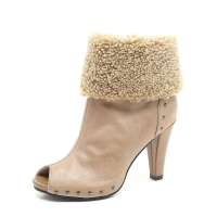 Staccato 思加图米灰仿古打蜡牛皮女凉靴123-12 33