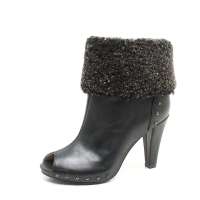 Staccato 思加图黑色牛皮女凉靴123-12 40