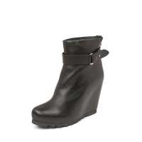 Staccato 思加图黑色绵羊皮9BI02D女皮靴冬季 37