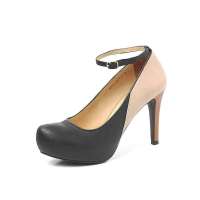 Staccato 思加图2012秋季杏色油蜡牛皮/黑色打蜡胎牛皮女皮鞋9CR10D 37