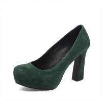 Staccato 思加图2012年秋季绿色羊绒面皮女皮鞋9CR18D 37