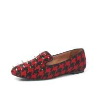 Staccato 思加图2012秋季红黑色牛毛皮/黑色打蜡胎牛皮女皮鞋9FO31D 37