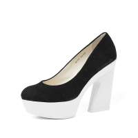 Staccato 思加图2012秋季黑色羊绒面皮女皮鞋9GT03D 38