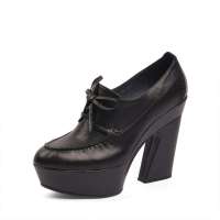 Staccato 思加图2012年秋季黑色打蜡胎牛皮女皮鞋9GT04D 36