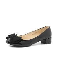 Staccato 思加图2012秋季黑色胎牛漆皮/黑色磨牛皮女皮鞋9HP06D 39