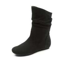 Staccato 思加图黑色磨砂牛皮女皮靴EA904D 39